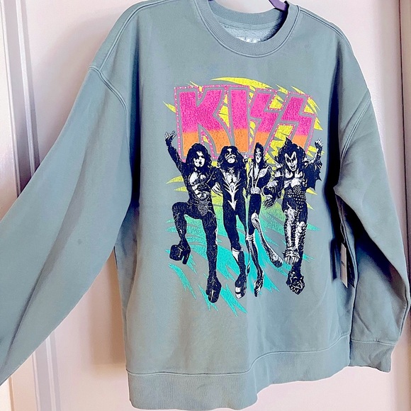 PLUS SIZE || KISS Women's Green Crew Neck Sweater - Picture 2 of 5